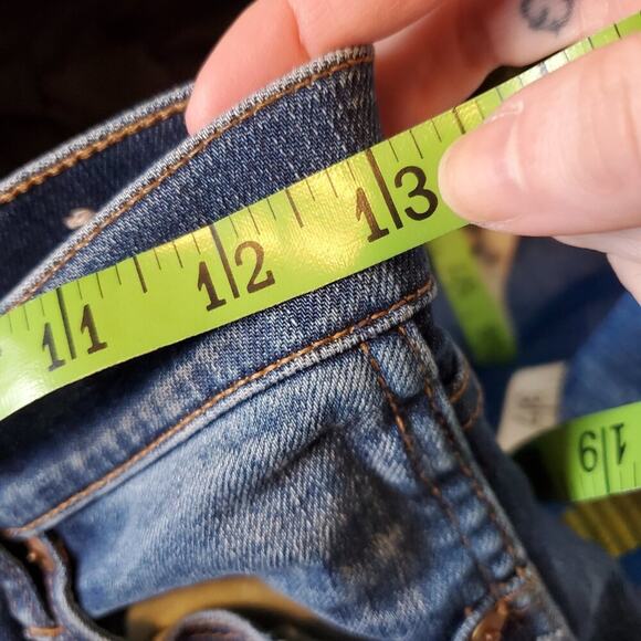 Madewell 9" High Risers Skinny Skinny Distressed Blue Jeans Size 25 - Picture 8 of 10